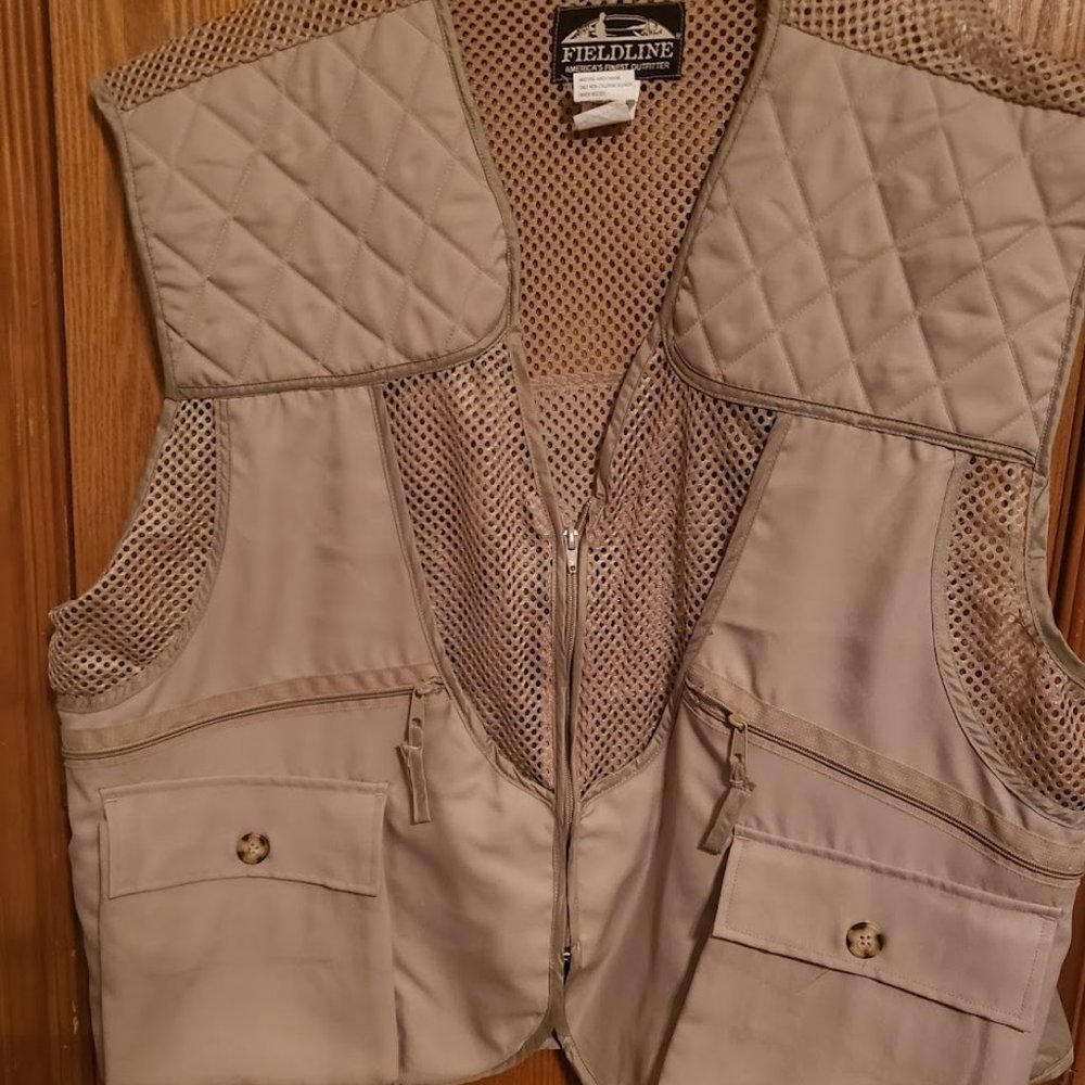 Fieldline Vest Tactical Fishing Hunting  Tactical Mesh Men’s  Pockets Kh…